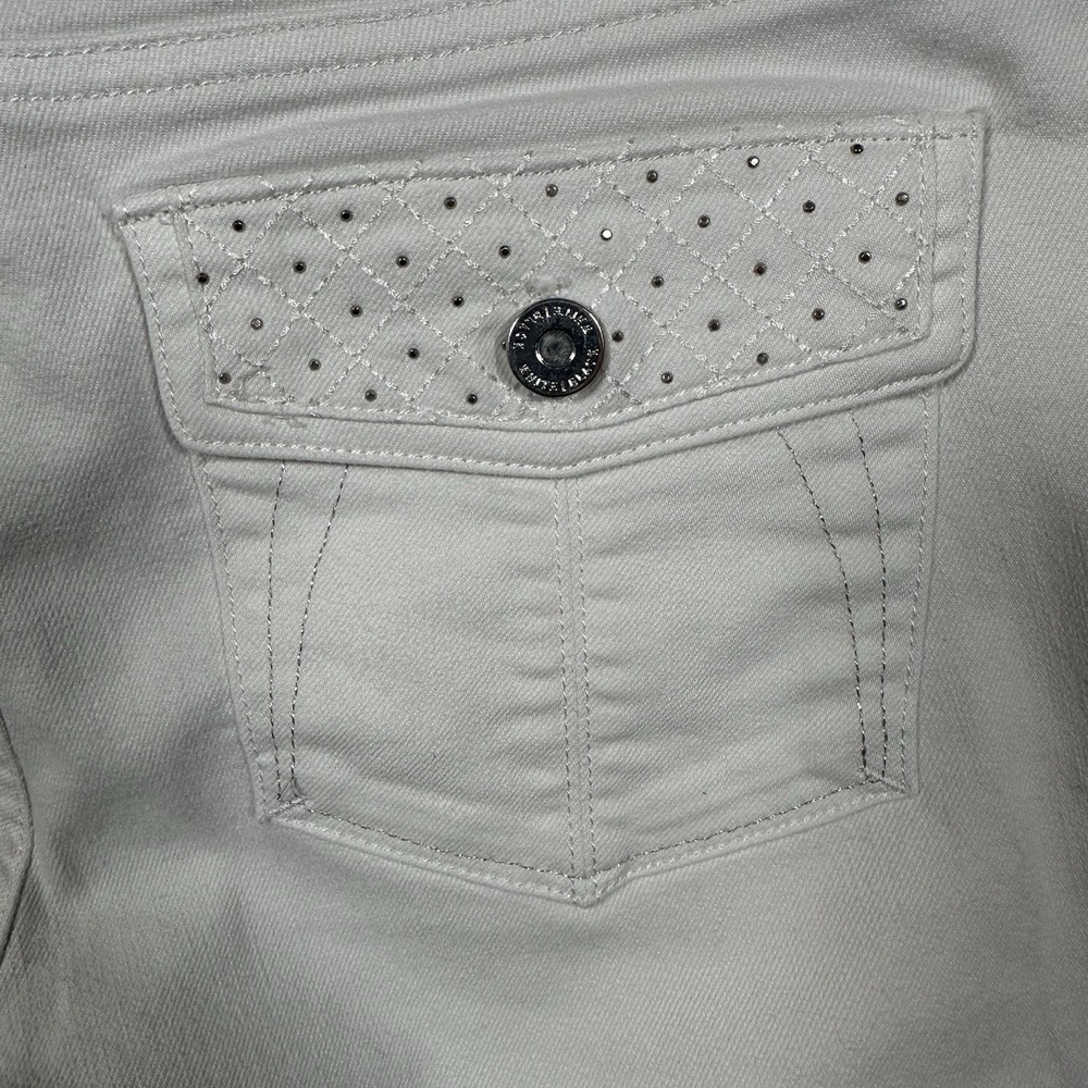 White House Black Market WHBM Women Size 6R Slim Ankle Jeans Embroidered - Picture 12 of 13
